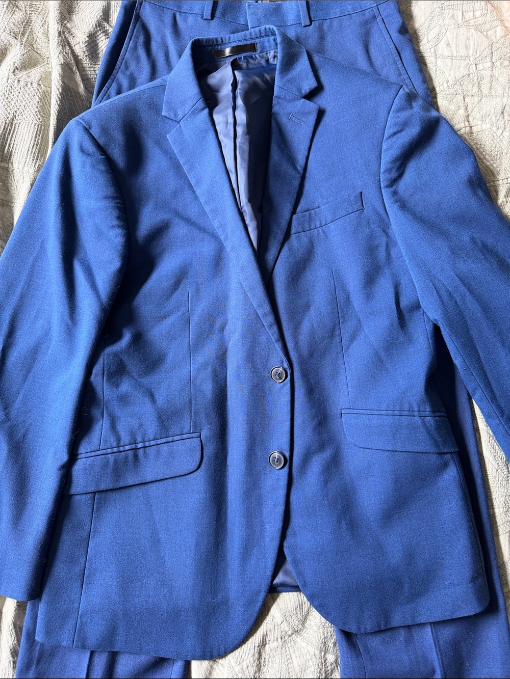 Hemmed Men's Kenneth Cole Blue Suit